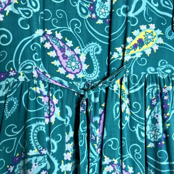 Diane Von Furstenberg Color Authority Maxi Sun Dress Women S / M Floral Paisley - Picture 8 of 9